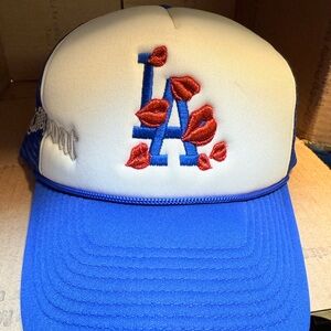 La Ropa life Cutthroat Collab Los Angeles Dodgers Kiss Trucker SnapBack Hat